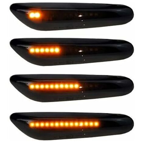 Feux de jour Clignotant latéral LED dynamique 2Clignotants LED orange 16 LED 2835SMD Fumée pour E90 E91 E92 E60 E87 E82 E46 SB10 - Dynamique