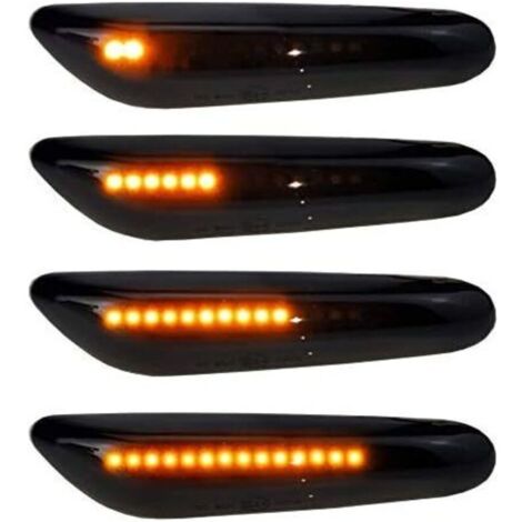 Feux de jour Clignotant latéral LED dynamique 2Clignotants LED orange 16 LED 2835SMD Fumée pour E90 E91 E92 E60 E87 E82 E46 SB10 - Dynamique