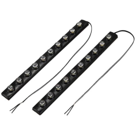 feux de jour LED 20 W, 10 ampoules COB, 200 lm, 12 V CC (blanc).
