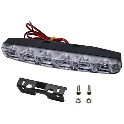Feux de jour pour voiture 12V 6 LED blanc brillant étanches, feux antibrouillard durables