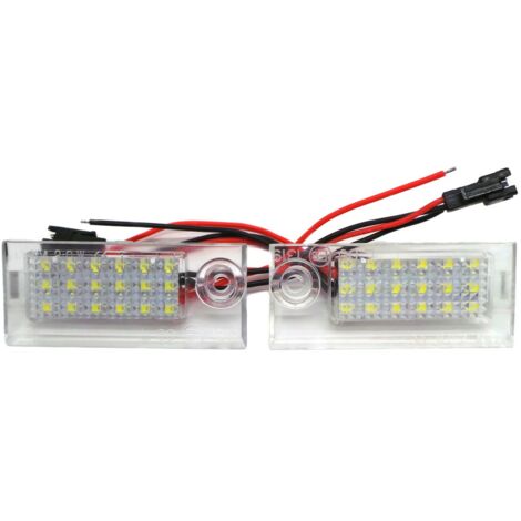 Feux de plaque d'immatriculation LED Audi 2x650lm, lot de 2