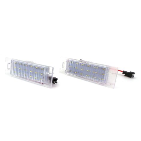 Feux de plaque d'immatriculation LED Opel, Hyundai, Fiat 2x550lm, lot de 2