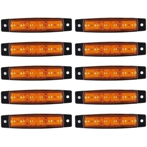 Feux de Position Camion 10PCS LED Feux De Signalisation Latéraux Feux de Gabarit Latéraux DC 12V LED Feux De Position CôTé Lampe Accessoires De Camion pour Bus Camions, Remorques