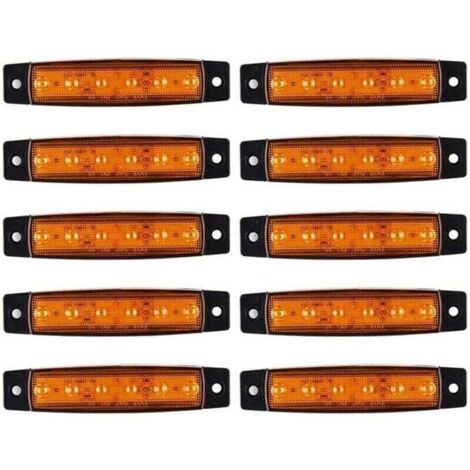 Feux de Position Camion 10PCS LED Feux De Signalisation Latéraux Feux de Gabarit Latéraux DC 12V LED Feux De Position CôTé Lampe Accessoires De Camion pour Bus Camions, Remorques
