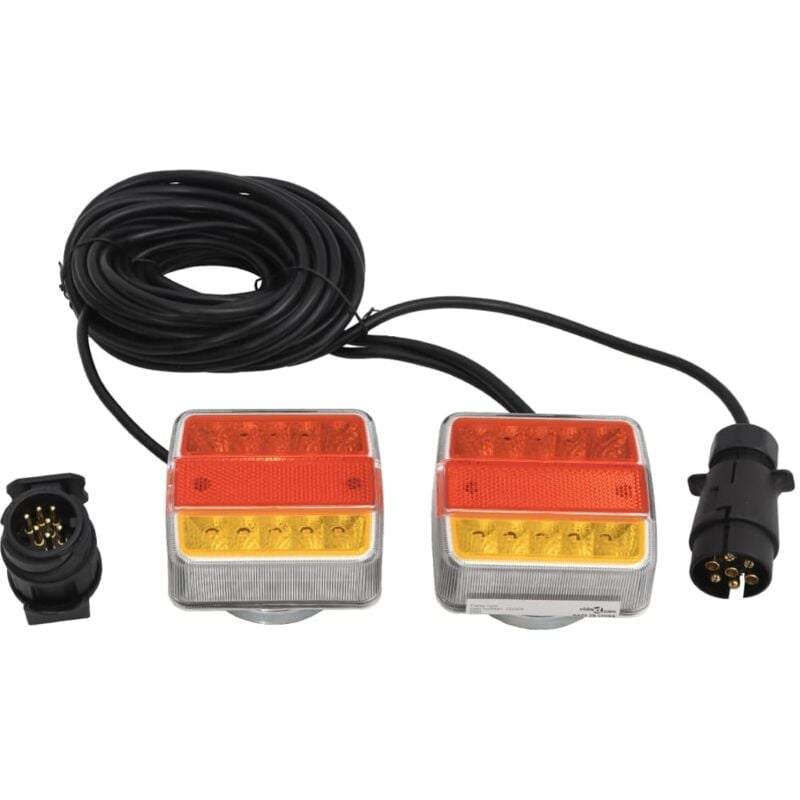 Vidaxl - Feux de remorque 2 pcs Rouge 10,5x7,5x10 cm Ampoule led 12 v