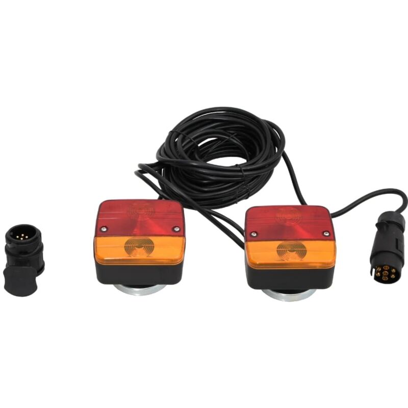 Vidaxl - Feux de remorque 2pcs Rouge 10,5x7,5x10cm 12V ampoule classique