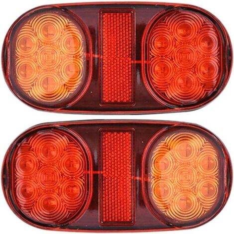 Feux de Remorque LED 12V,2pcs Feu Arriere pour Remorque LED Etanche