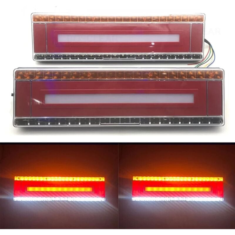 Alovez - Feux de Remorque led 24v étanche Feux à led Camion pour Remorque, Camion, Caravane Accessoire