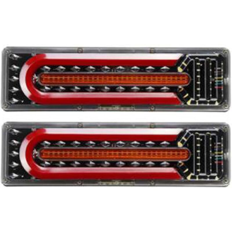 Feux de Remorque LED 24V Feu Stop Camion Arriere LED Etanche Indicateur de Caravane pour Car Remorque Bus Camion Bateau RV 2pcs,33cm
