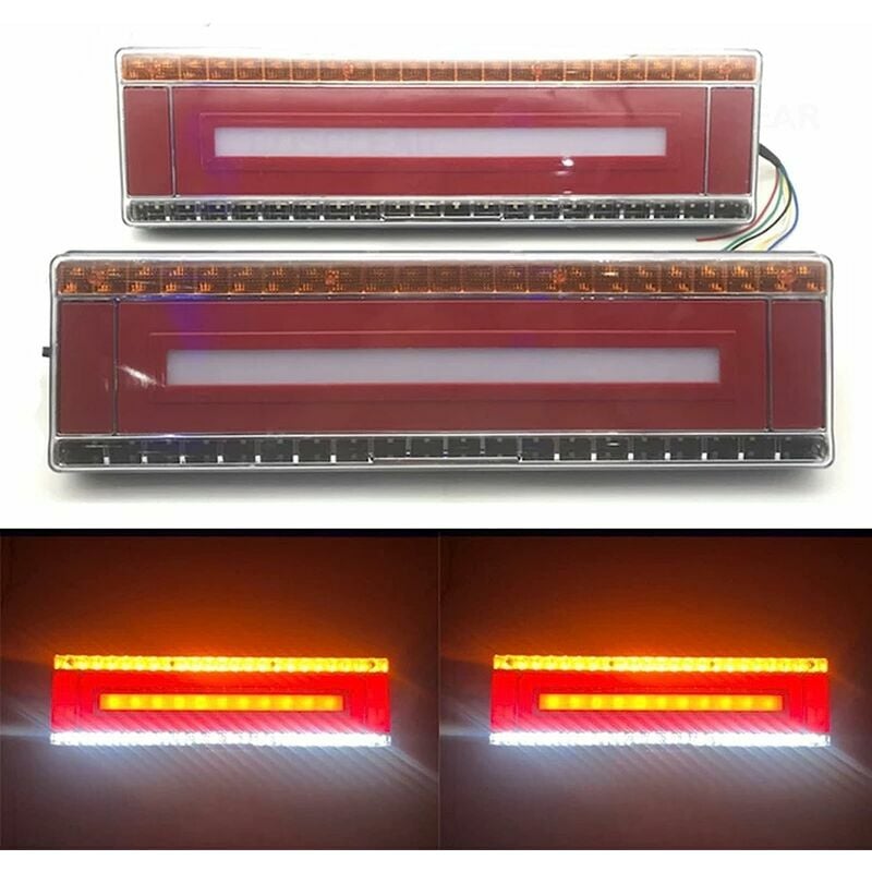 Lucky-88 - Feux de Remorque led 24v étanche Feux à led Camion pour Remorque, Camion, Caravane Accessoire