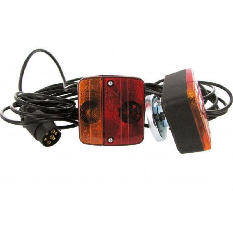 Oc-pro - Feux de remorque magnetiques cable 7.50 m + 4 mètres