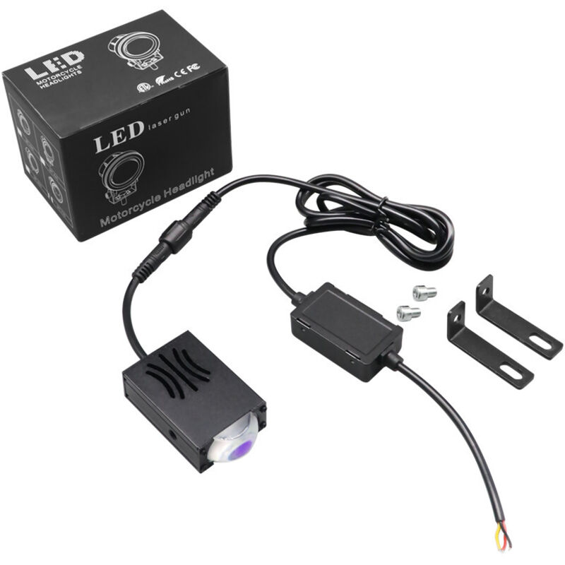 Feux de rétros réseaux mini-matrice laser pour voiture, grille de feux LED blanc et jaune, projecteurs pour moto