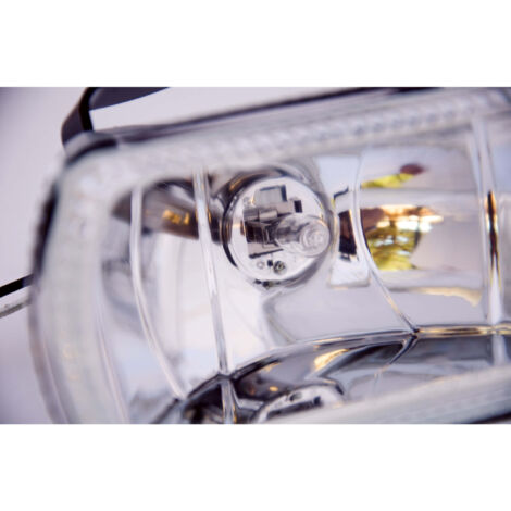 Feux de route longue portée H3 E11 12V 55W – Acier inoxydable – Éclairage puissant pour visibilité nocturne – Homologation E11 – Carplus