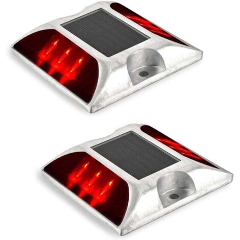 Feux de Signalisation Solaire pour Allée Extérieure Lampes de Sol Éclairage Route