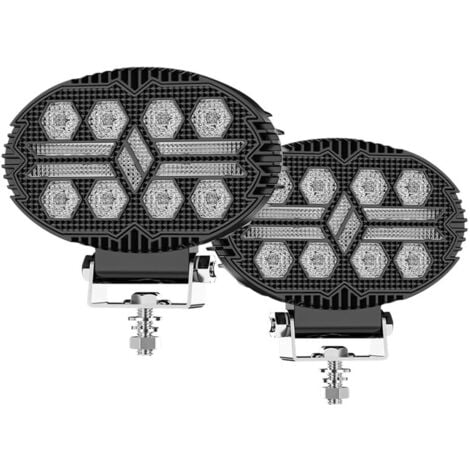 Feux de Travail à LED Ovales de 5,5 Pouces pour Voiture, Feux de Jour pour Camion, UTV, SUV, Moto, Chariot, Remorque, Bateau
