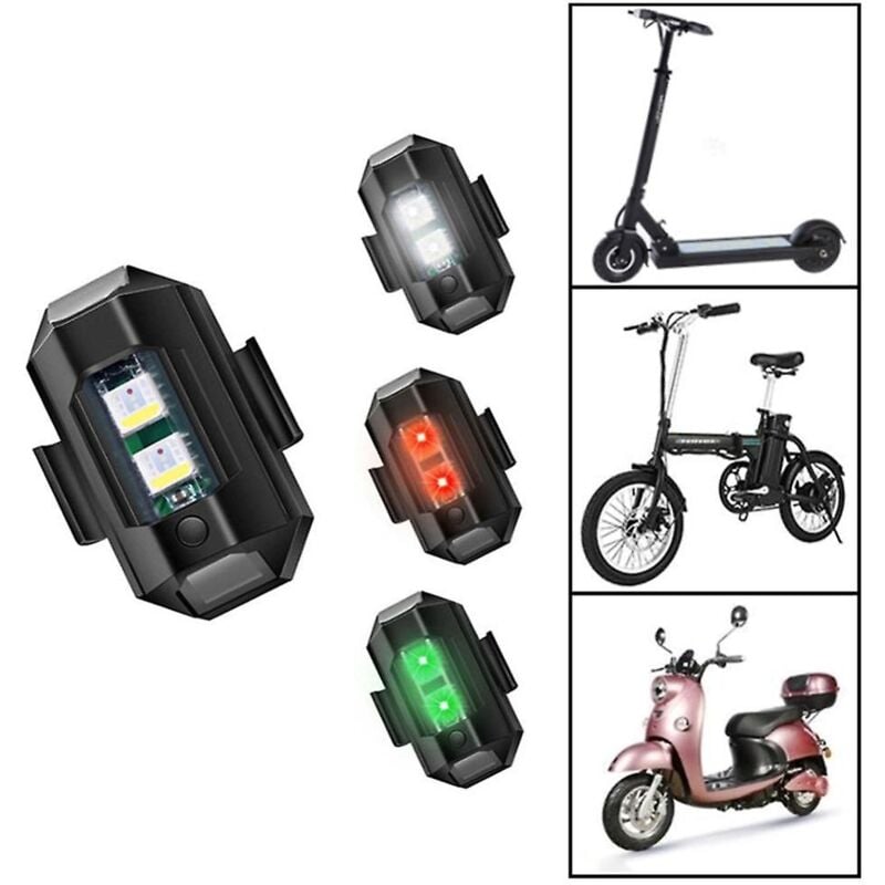 Fei Yu - Feux de vélo à led pour moto, lumière d'avertissement pour drone, clignotant rapide/lent, lampe de balise d'urgence, accessoires de vélo