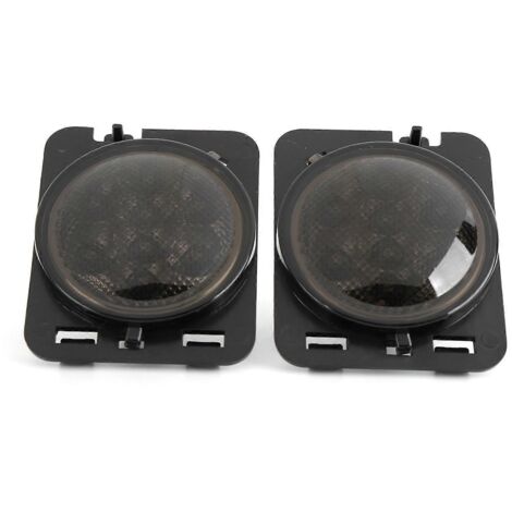 Feux latéraux LED 12V DC avec verre fumé, remplacement pour Jeep Wrangler JK JKU 2007‑2018.