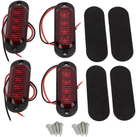 Feux latéraux LED camion étanches 3000K haute luminosité - Lot de 4