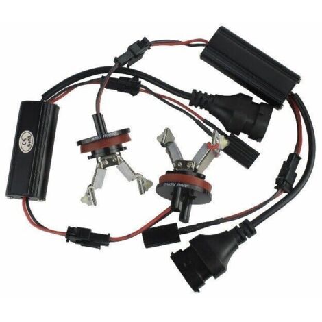 Feux LED Angel Eyes pour X5 et X6, anneaux intérieur et extérieur, modèle E92-6W, Angel Eyes en forme de V, ampoule automobile H8 deng ALOVEZ