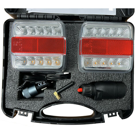 Feux led magnétiques sans fil pour remorques – Éclairage LED avec aimants – Portée 20 mètres – Installation rapide sans outils