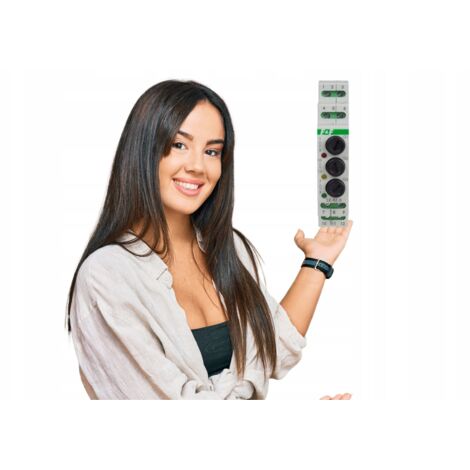 F&F  Lampe de contrôle + prise fusible LK-BZ-3K - 3 phases - LED jaune/rouge/vert - Gain d'espace