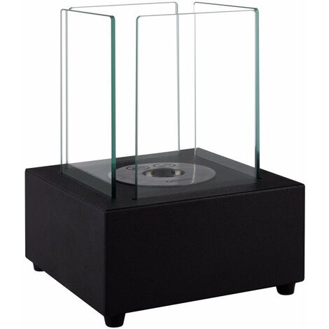 FFB 022 camino Caminetto portatile Bioetanolo Nero, Trasparente