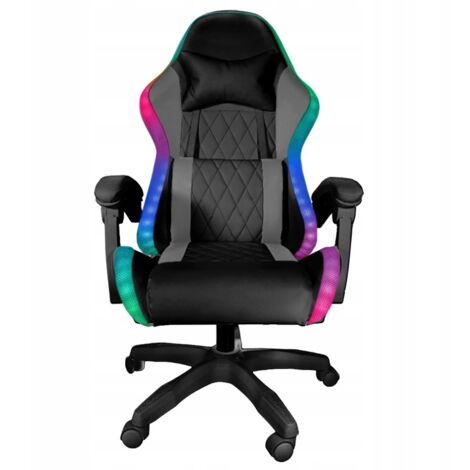 FG-PRS-L-LED-012 FAUTEUIL GAMING PRESTIGE, LED, BUREAU, MASSAGE, JEU EXTRÊME