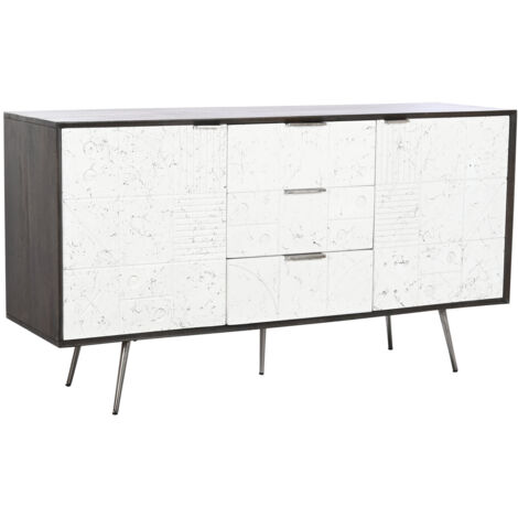 fh-deco DKD Home Decor Buffet bois de manguier blanc brun