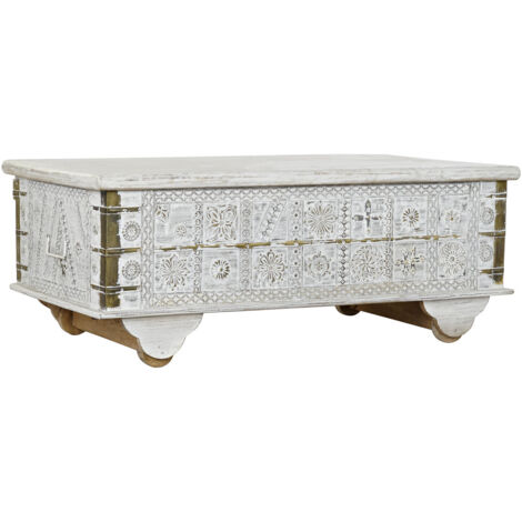 fh-deco DKD Home Decor MB-182010 Table d'appoint blanc doré