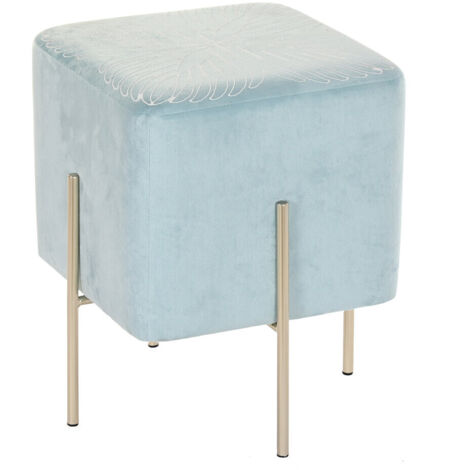fh-deco DKD Home Decor repose-pied doré et bleu ciel
