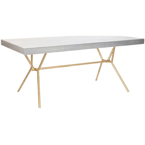 fh-deco Tavolo da pranzo DKD Home Decor gris doré blanc