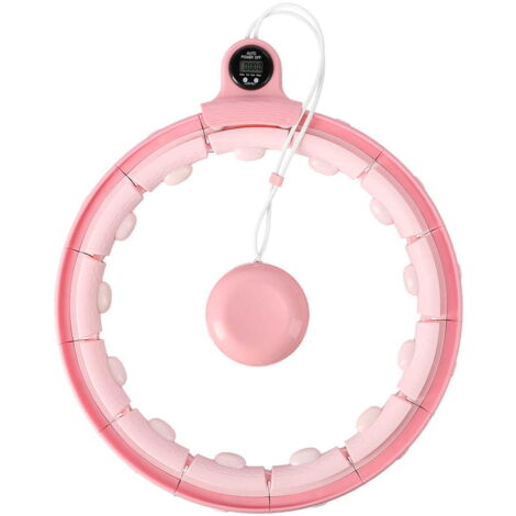 FH02 HULA HOP ROSE AVEC POIDS + COMPTEUR