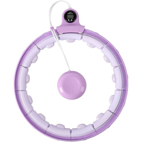 FH02 VIOLET HULA HOP AVEC POIDS + COMPTEUR