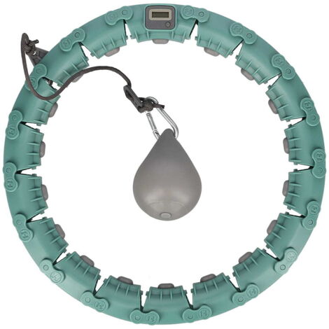 FH03 HULA HOP VERT AVEC POIDS ET COMPTEUR