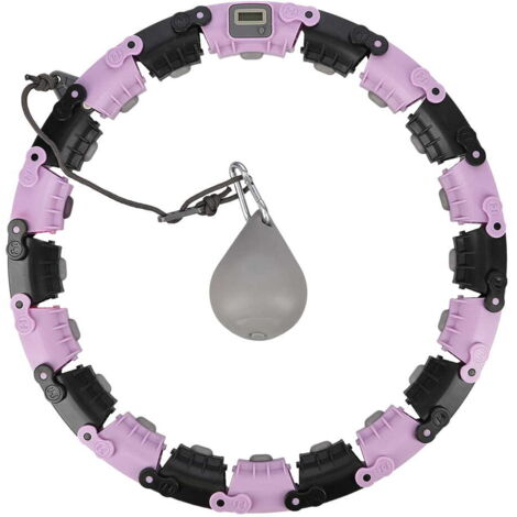 FH04 HULA HOP VIOLET/NOIR AVEC POIDS ET COMPTEUR