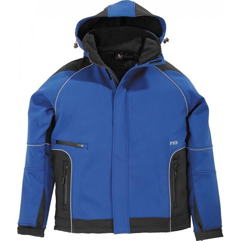 Veste softshell FHB WALTER taille L royal / noir - 78518-3620-L