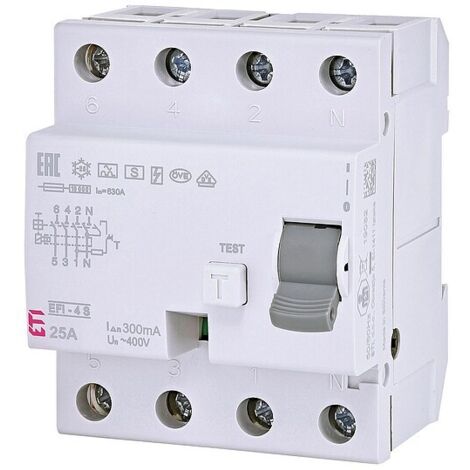 FI-Schalter EFI-4, 4-polig, 63A,300 mA, Typ A, selektiv