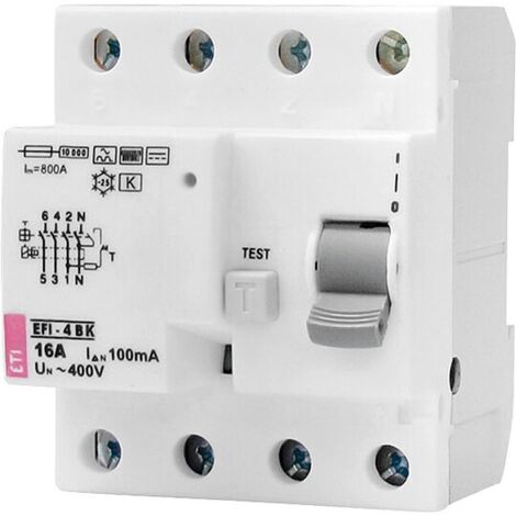 FI-Schalter EFI-4B, 4-polig, 25A,300 mA, Typ B, kurzzeit- verzögert