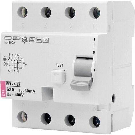 FI-Schalter EFI-4B+, 4-polig, 63A,300 mA, Typ B+, unverzögert