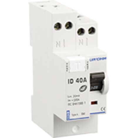 FI-Schutzschalter 1P+N 30mA Hoch-/Hoch-Anschluss Klasse A 40A - 2 Module