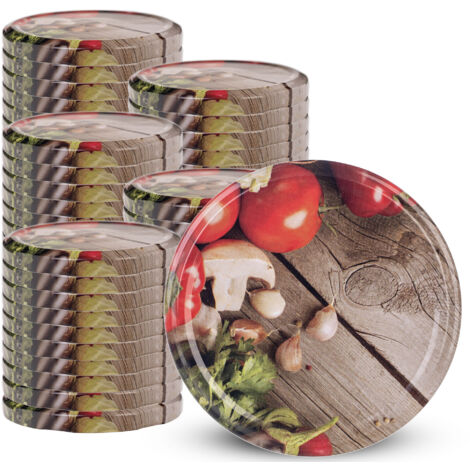 Fi82 Tapas para Tarros, Tapas para Tarros, Miel, 50 Piezas, 6 Clips