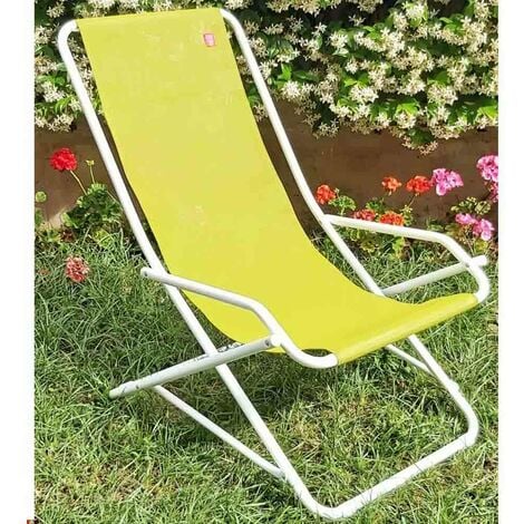 Chaise longue à bascule fiam acier vert 123TX BSVP