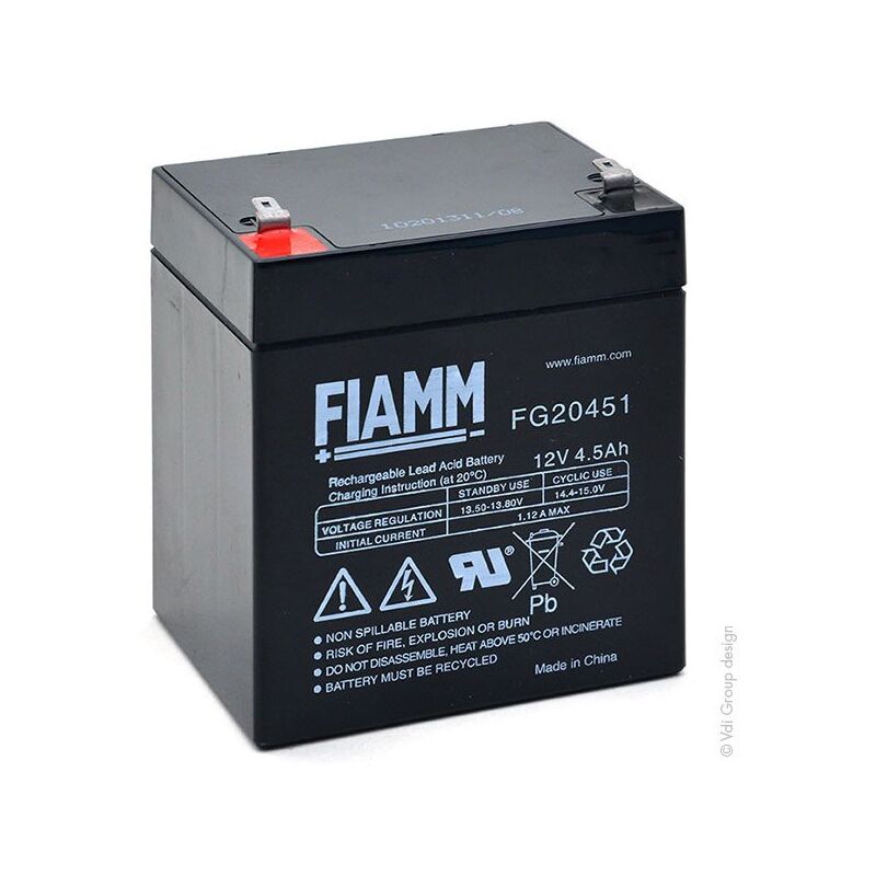 

Fiamm - Batería plomo AGM FG20451 12V 4.5Ah F4.8