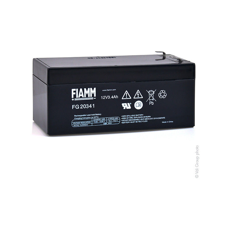 

Fiamm - Batería plomo AGM FIAMM FG20341 12V 3.4Ah F4.8