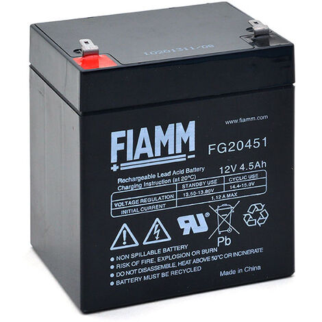 Fiamm - Batterie plomb AGM FG20451 12V 4.5Ah F4.8