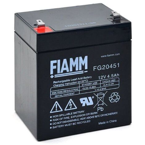 Fiamm - Batterie plomb AGM FG20451 12V 4.5Ah F4.8