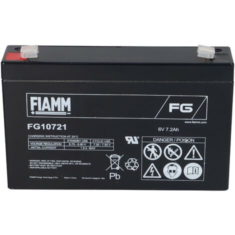 Fiamm Blei-Akku FG10721 Pb 6V / 7,2Ah Faston 4,8