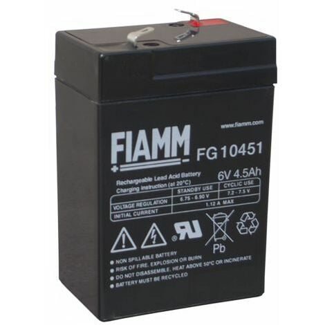 Fiamm FG10451 6V 4,5Ah Blei Vlies Akku Blei Akku AGM