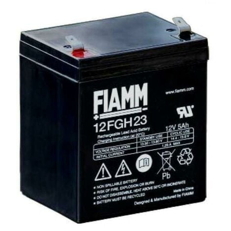 Fiamm spa batterie au plomb 12v 5ah 12fgh23slim