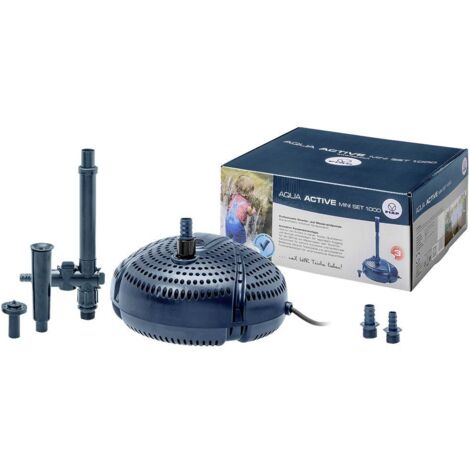 FIAP 2715 Aqua Active Mini Set 1000 Pompa per fontana, Pompa per getti e giochi d'acqua 1000 l/h